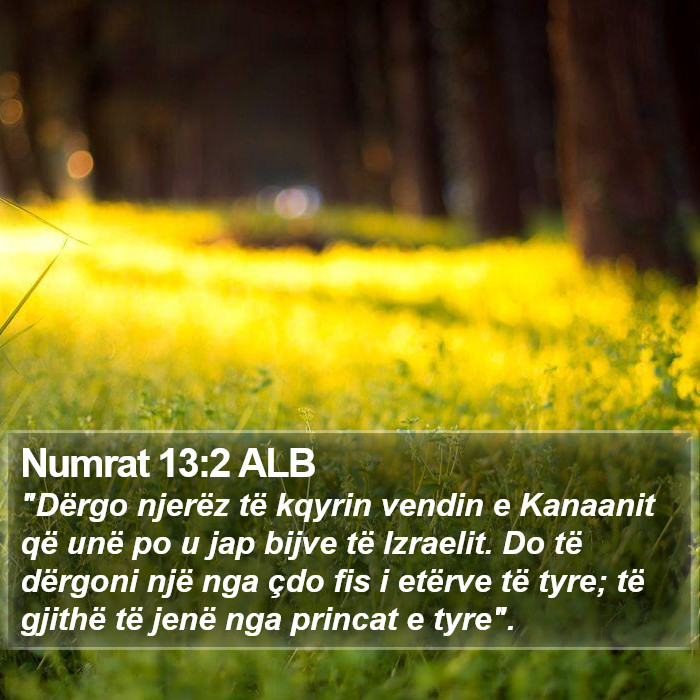 Numrat 13:2 ALB Bible Study