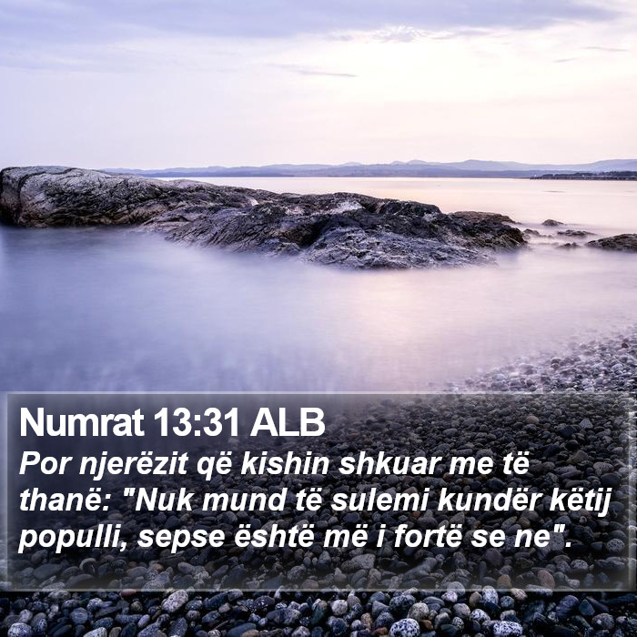 Numrat 13:31 ALB Bible Study