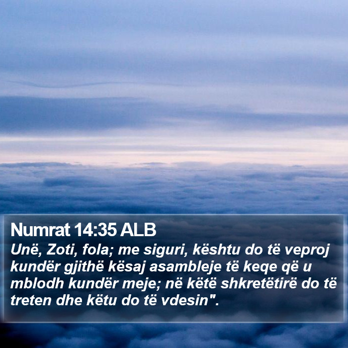 Numrat 14:35 ALB Bible Study