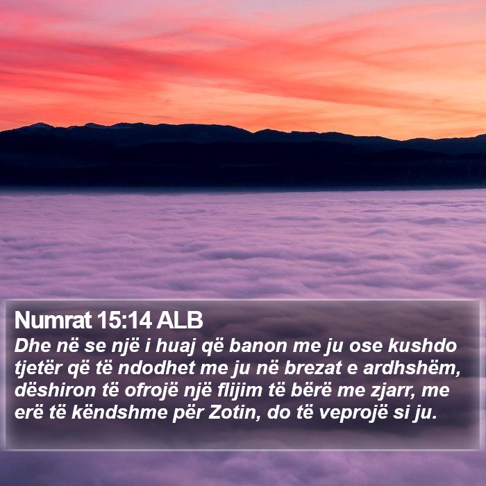 Numrat 15:14 ALB Bible Study