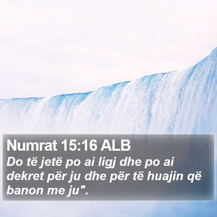 Numrat 15:16 ALB Bible Study