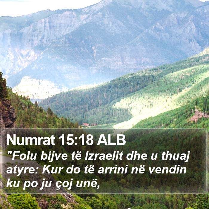 Numrat 15:18 ALB Bible Study