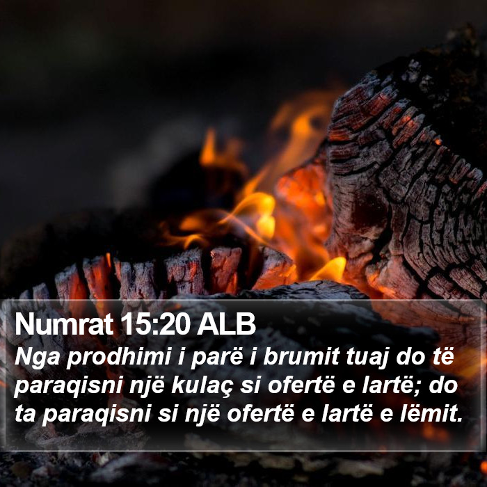 Numrat 15:20 ALB Bible Study