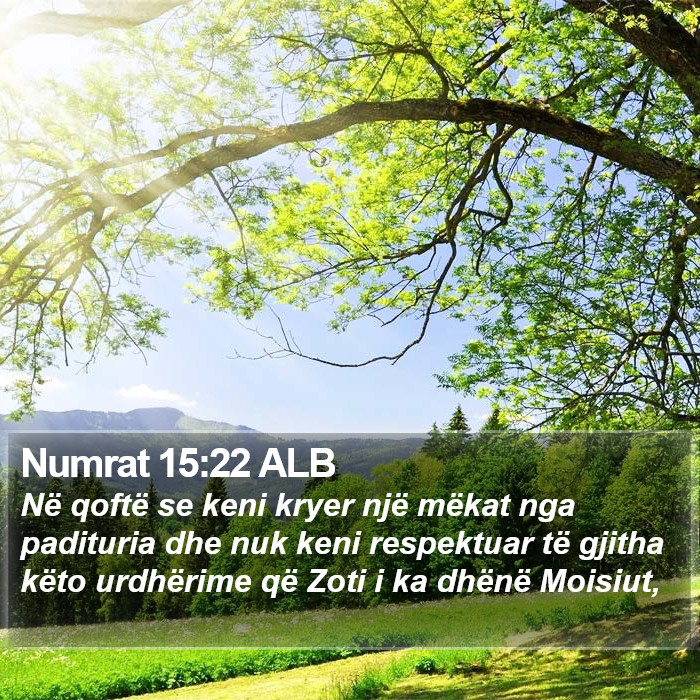 Numrat 15:22 ALB Bible Study