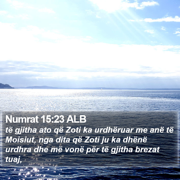 Numrat 15:23 ALB Bible Study