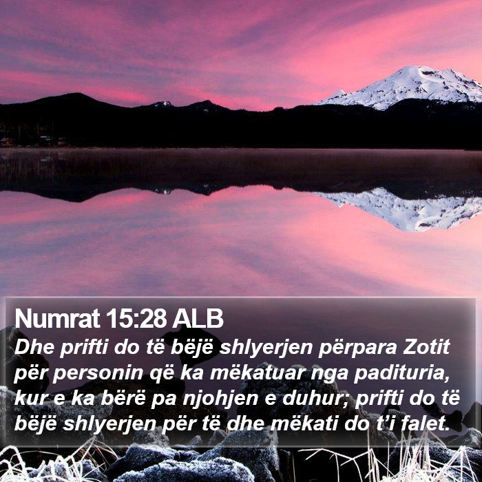 Numrat 15:28 ALB Bible Study