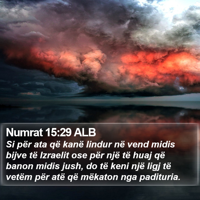 Numrat 15:29 ALB Bible Study