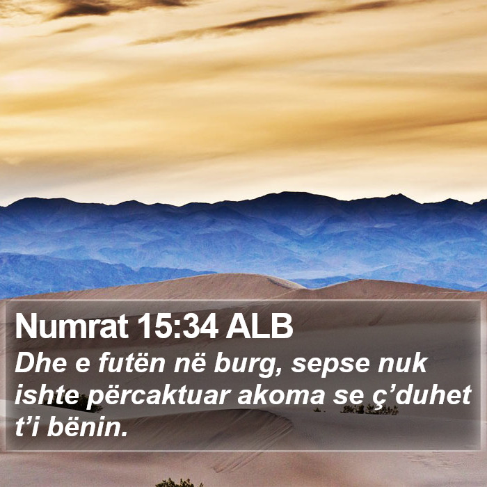 Numrat 15:34 ALB Bible Study