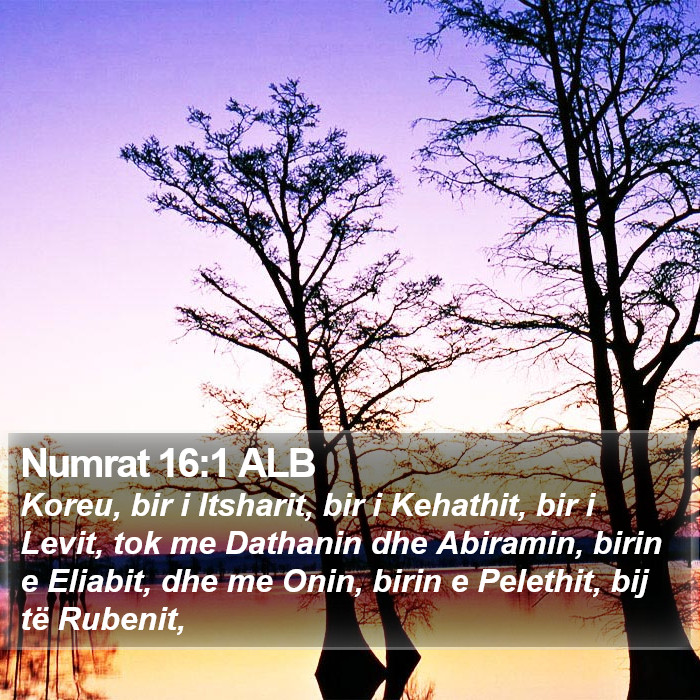 Numrat 16:1 ALB Bible Study