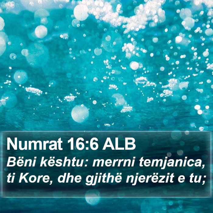 Numrat 16:6 ALB Bible Study