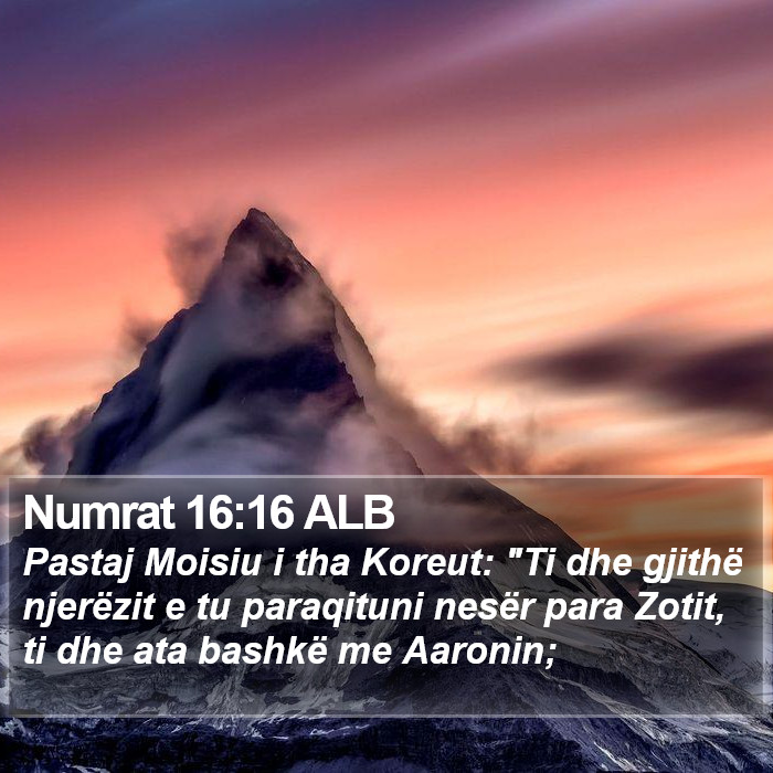 Numrat 16:16 ALB Bible Study