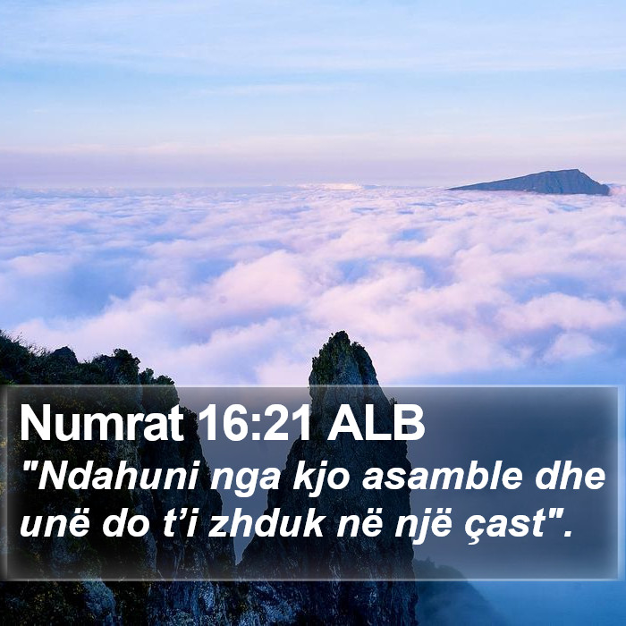 Numrat 16:21 ALB Bible Study