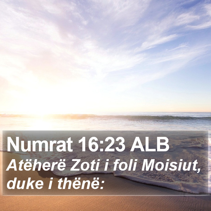 Numrat 16:23 ALB Bible Study