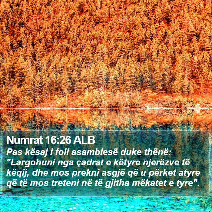 Numrat 16:26 ALB Bible Study