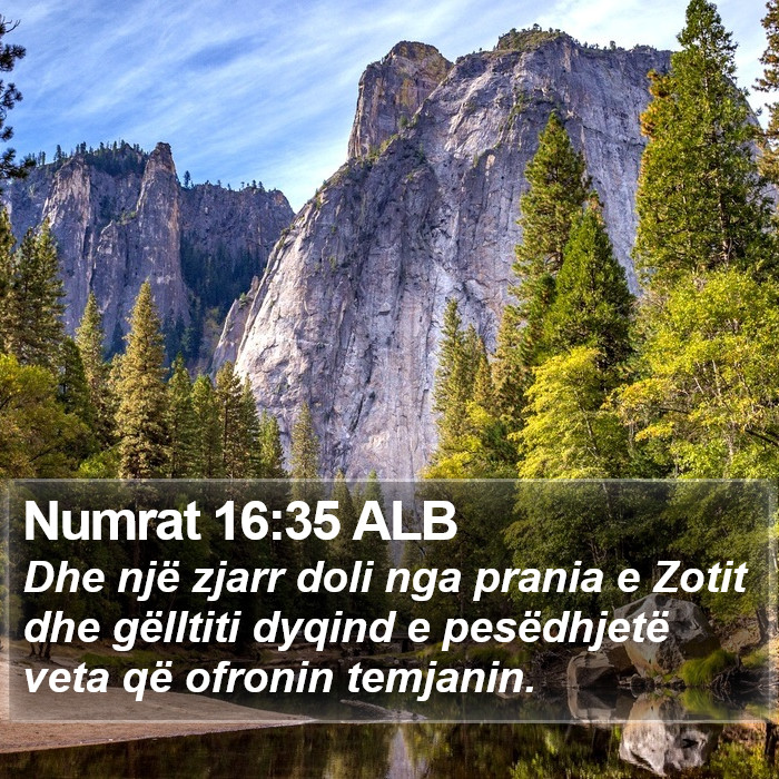 Numrat 16:35 ALB Bible Study