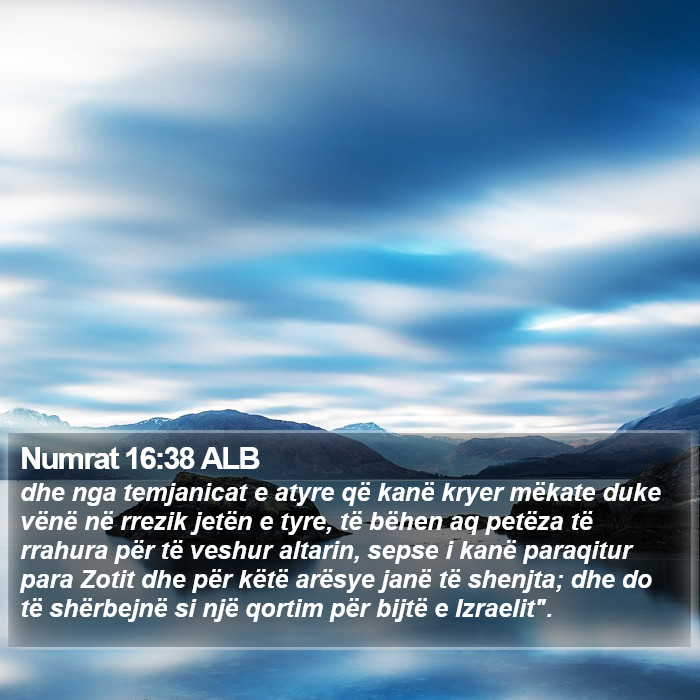 Numrat 16:38 ALB Bible Study