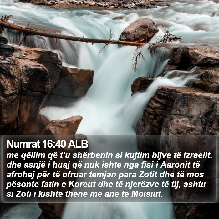 Numrat 16:40 ALB Bible Study