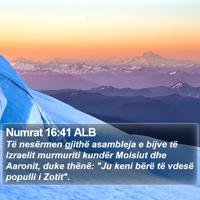 Numrat 16:41 ALB Bible Study