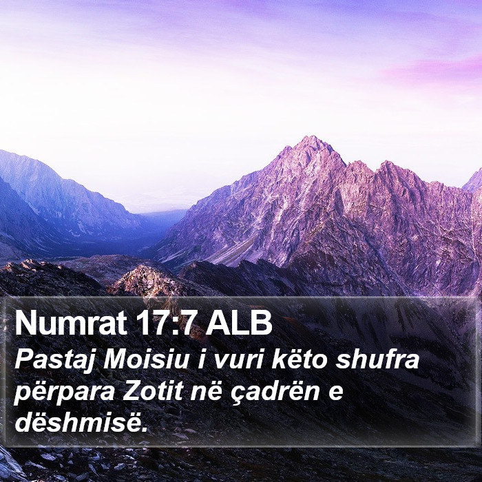 Numrat 17:7 ALB Bible Study