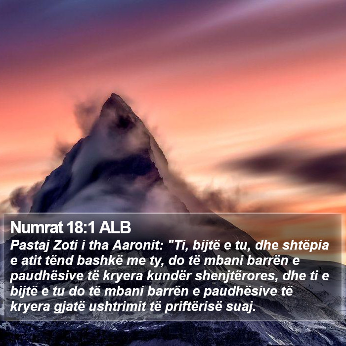 Numrat 18:1 ALB Bible Study