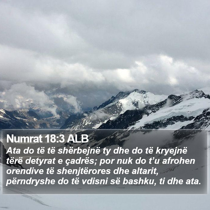 Numrat 18:3 ALB Bible Study