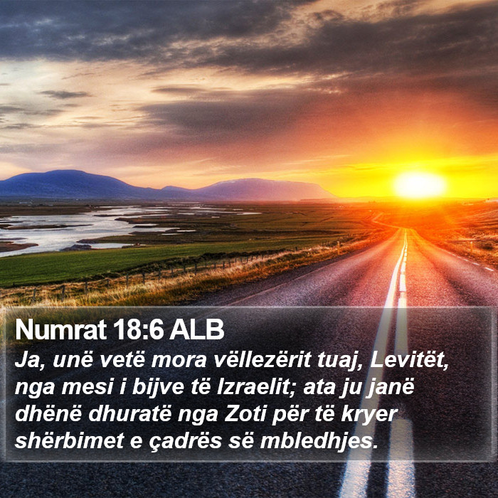 Numrat 18:6 ALB Bible Study