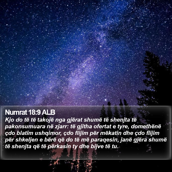 Numrat 18:9 ALB Bible Study