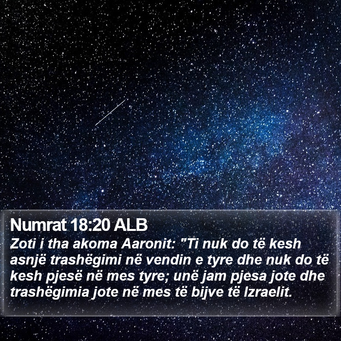 Numrat 18:20 ALB Bible Study