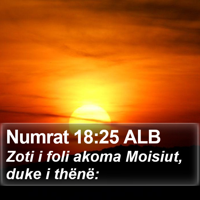 Numrat 18:25 ALB Bible Study