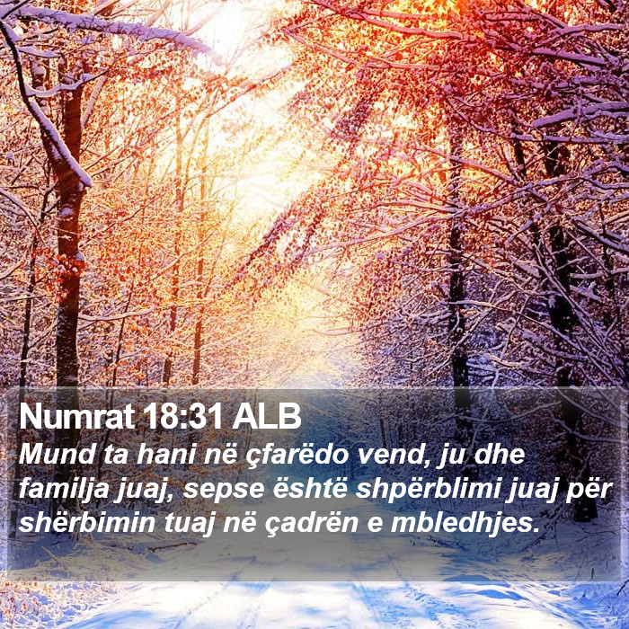 Numrat 18:31 ALB Bible Study