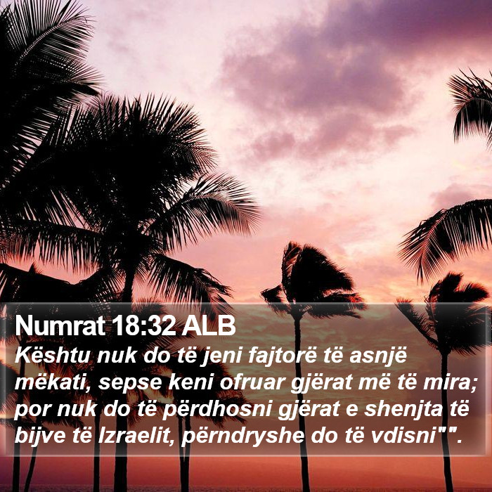 Numrat 18:32 ALB Bible Study