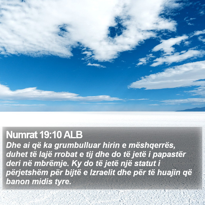 Numrat 19:10 ALB Bible Study