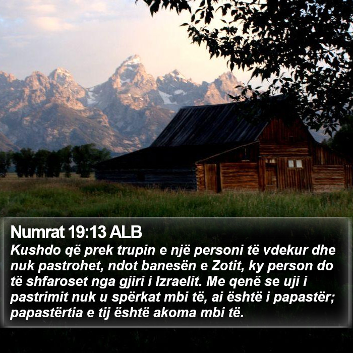 Numrat 19:13 ALB Bible Study