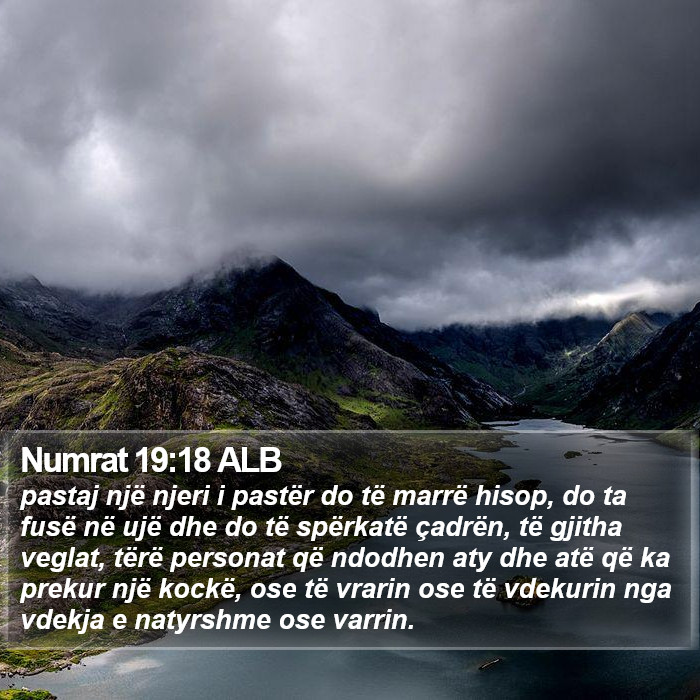 Numrat 19:18 ALB Bible Study