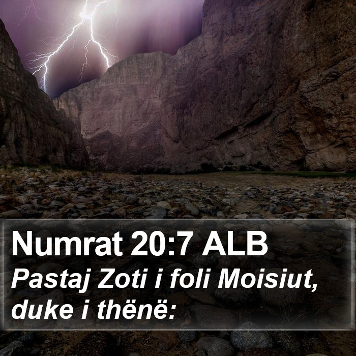 Numrat 20:7 ALB Bible Study