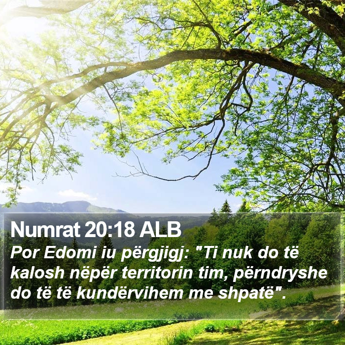 Numrat 20:18 ALB Bible Study