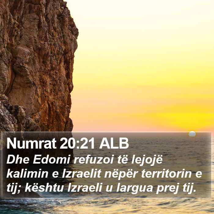 Numrat 20:21 ALB Bible Study