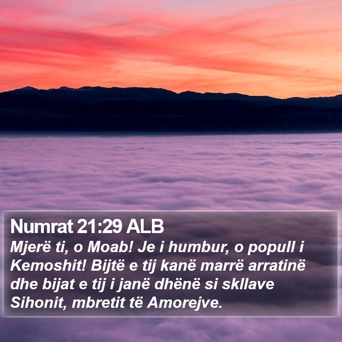 Numrat 21:29 ALB Bible Study