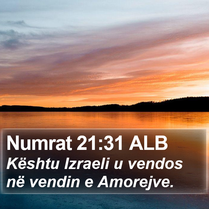 Numrat 21:31 ALB Bible Study