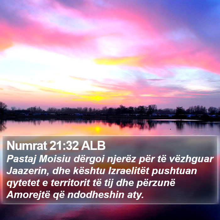 Numrat 21:32 ALB Bible Study