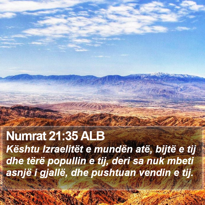 Numrat 21:35 ALB Bible Study