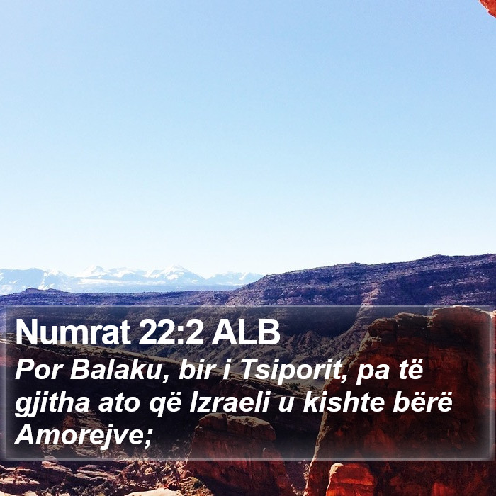 Numrat 22:2 ALB Bible Study