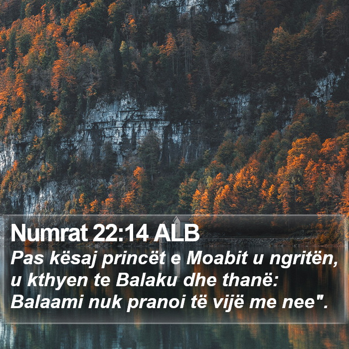 Numrat 22:14 ALB Bible Study