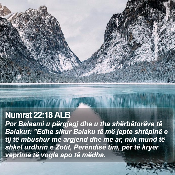 Numrat 22:18 ALB Bible Study