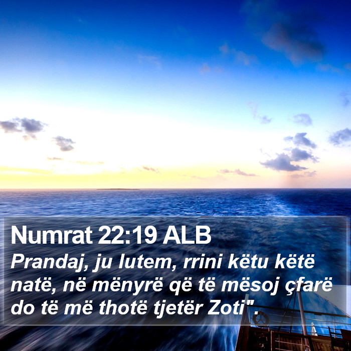 Numrat 22:19 ALB Bible Study