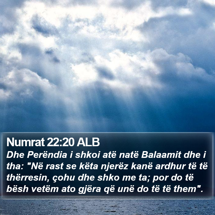 Numrat 22:20 ALB Bible Study