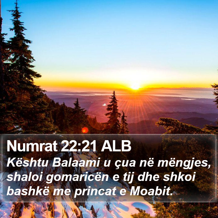 Numrat 22:21 ALB Bible Study