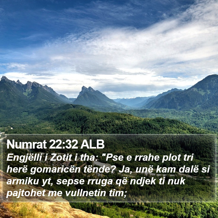 Numrat 22:32 ALB Bible Study