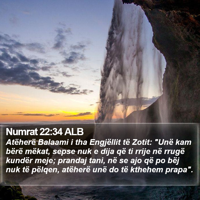 Numrat 22:34 ALB Bible Study