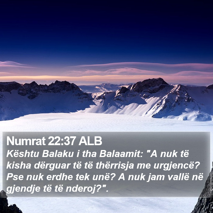 Numrat 22:37 ALB Bible Study